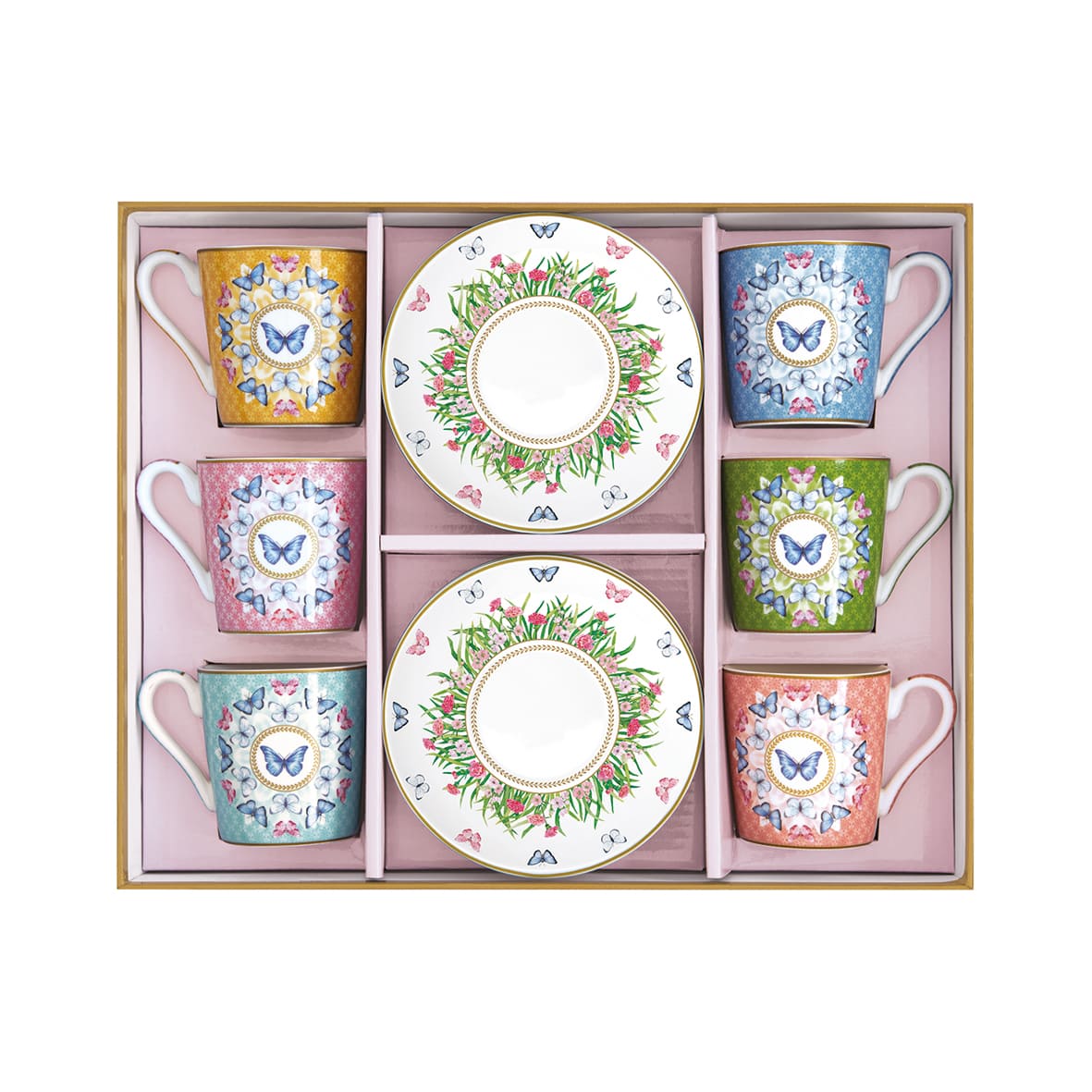 Set 6 coffee cups and saucers Spring Parade