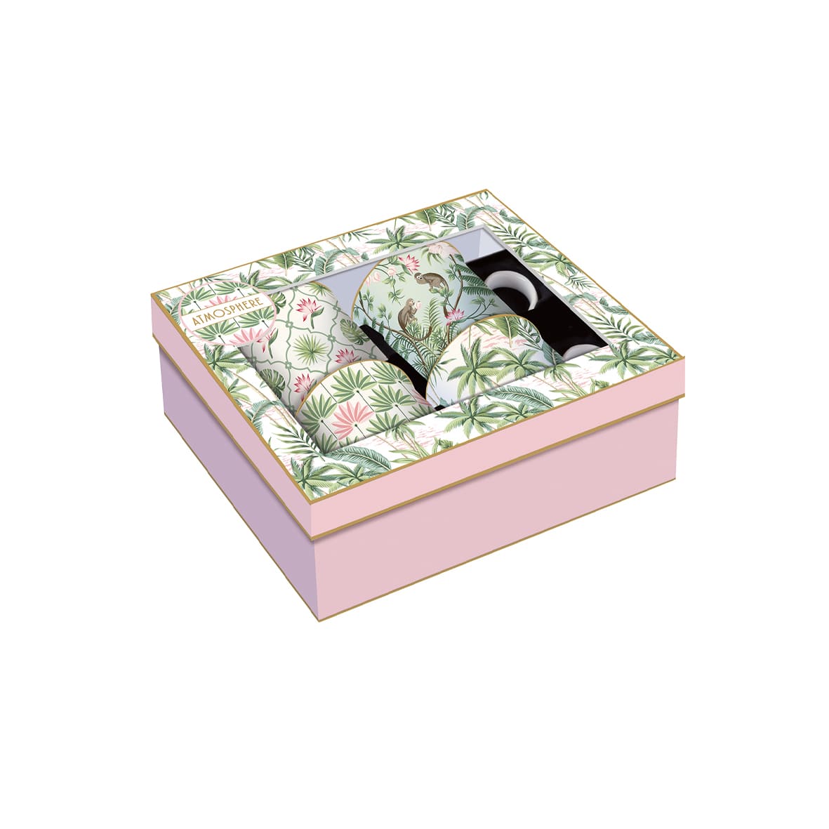 Ensemble 4 mugs / gift box Wild TROPICAL