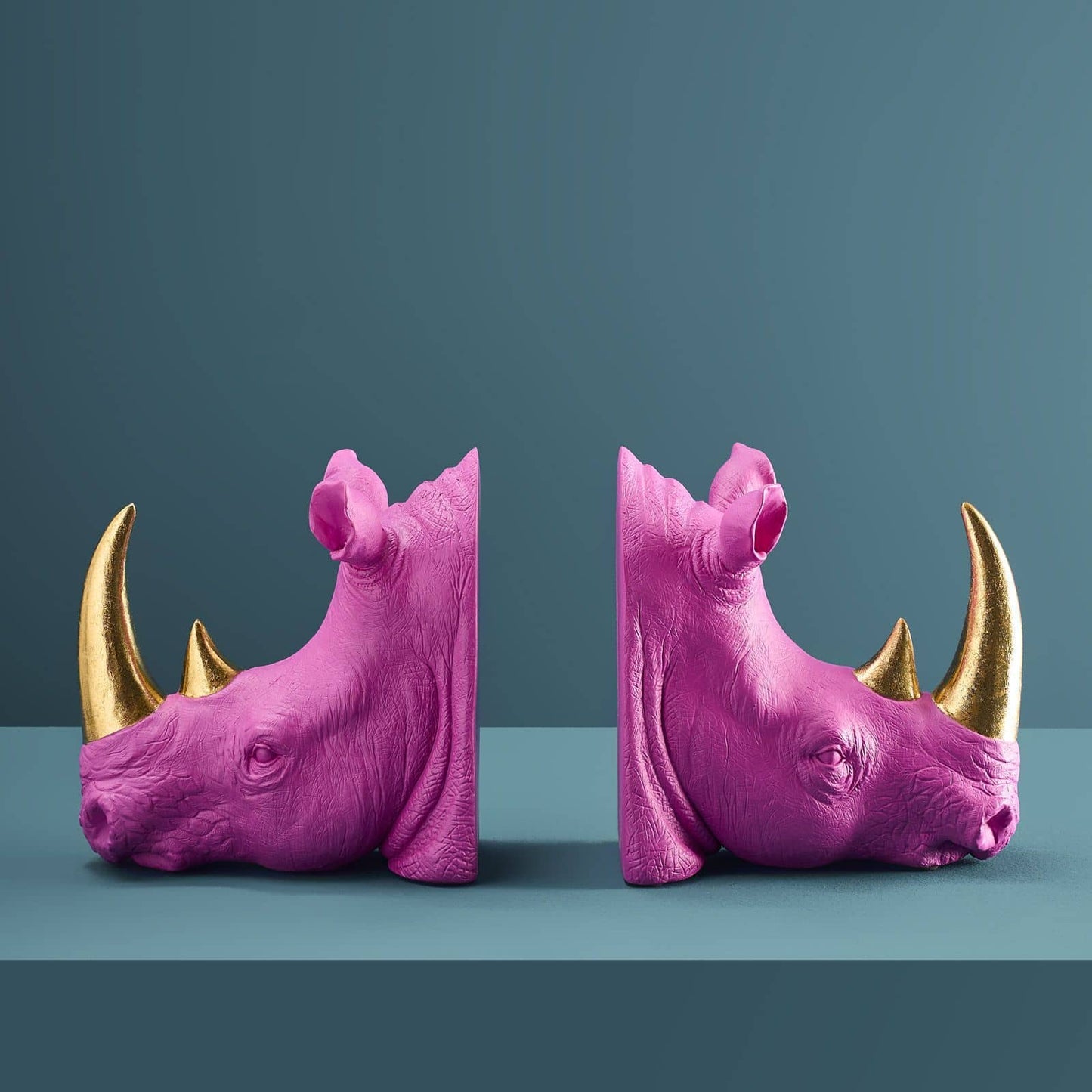 Set of 2 Rhinoceros Bookends