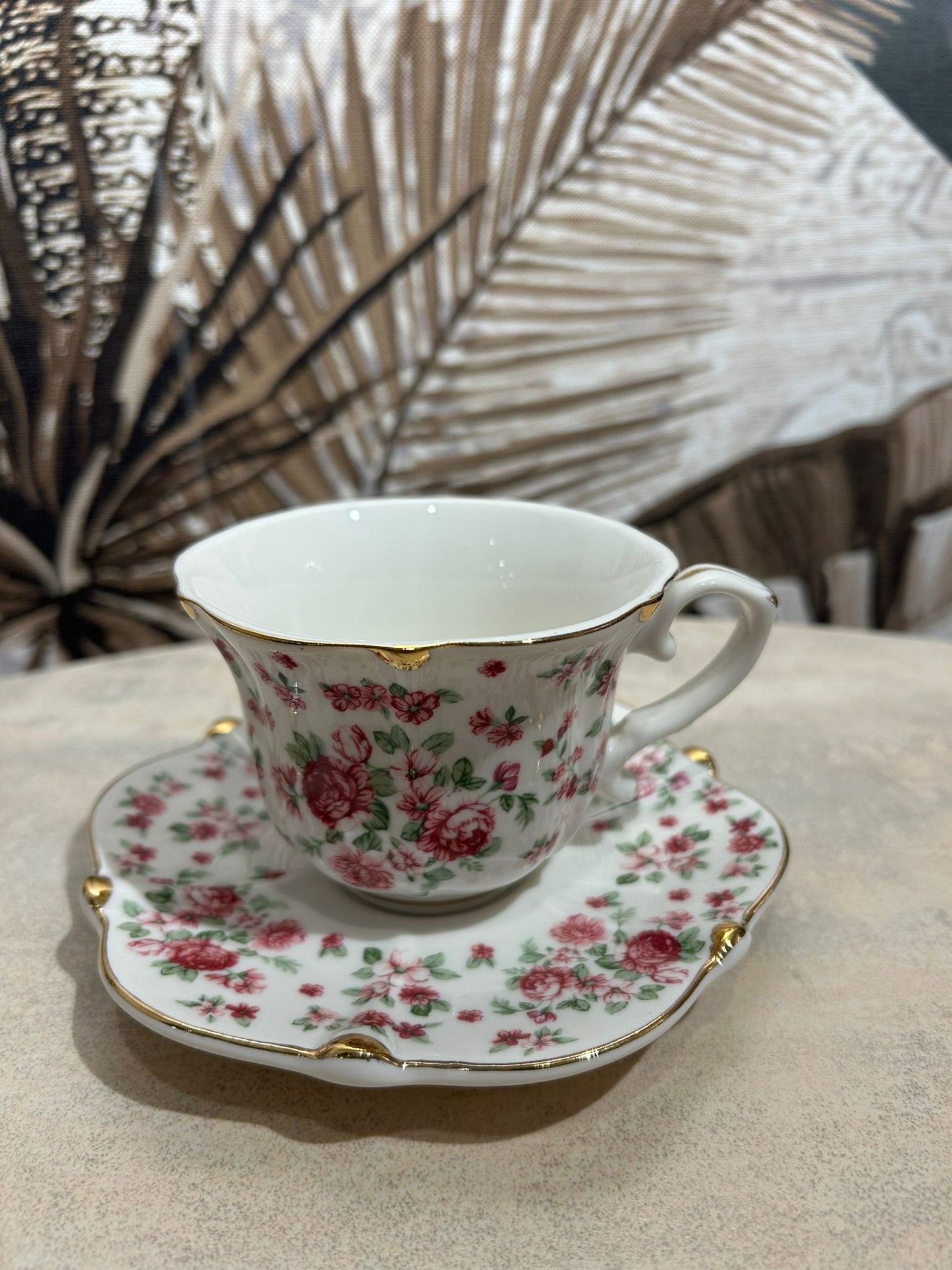 Rose Tea cup with saucer