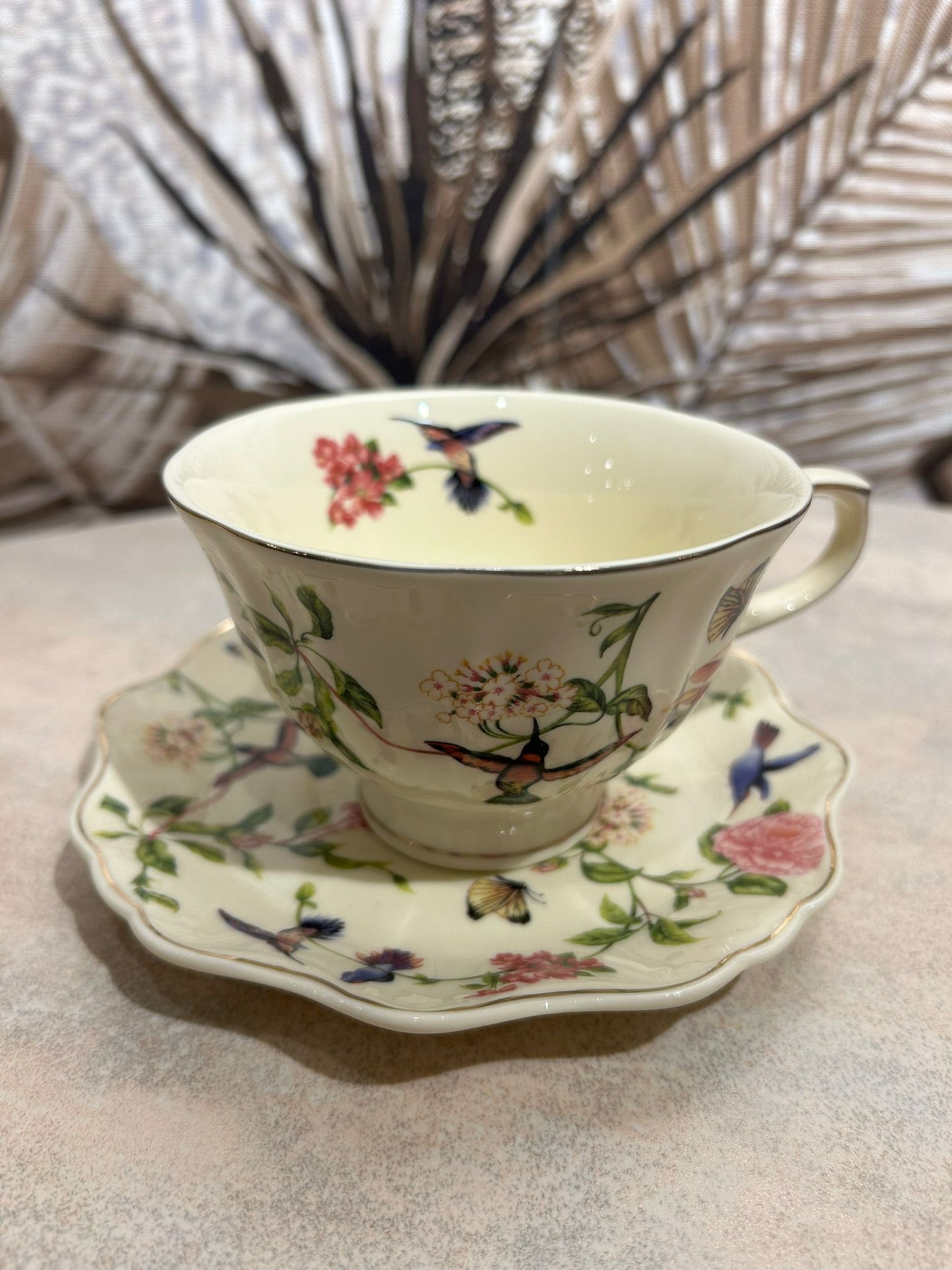 Golden Tea cup and saucer