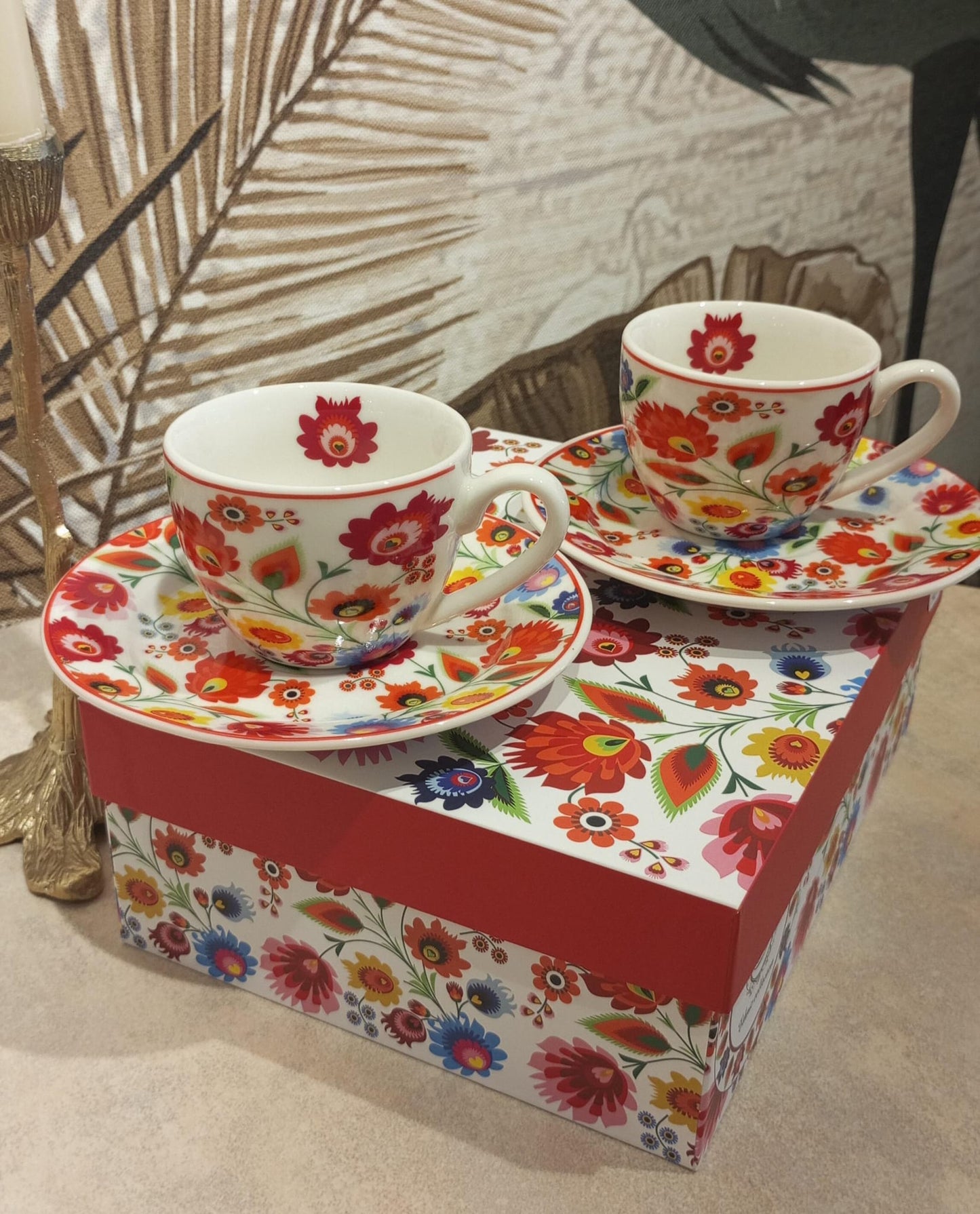 ŁOWICZ ( 2 cup + saucers)