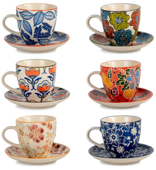 Set of 6 coffee cups