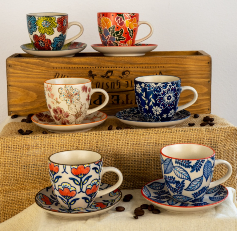 Set of 6 coffee cups