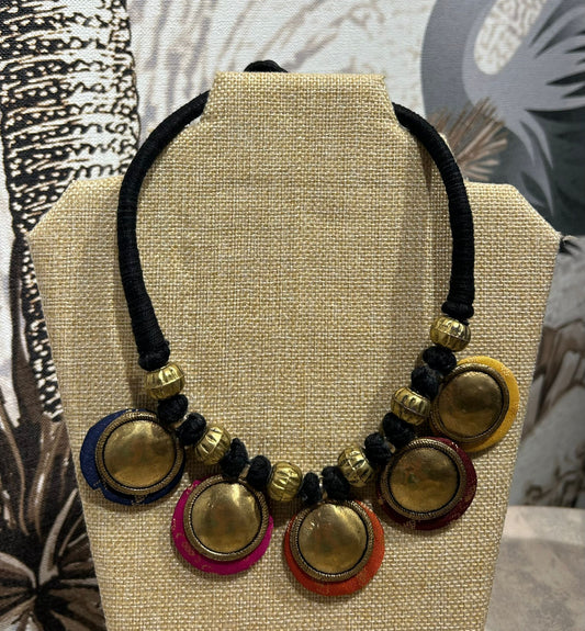 Black with golden plates