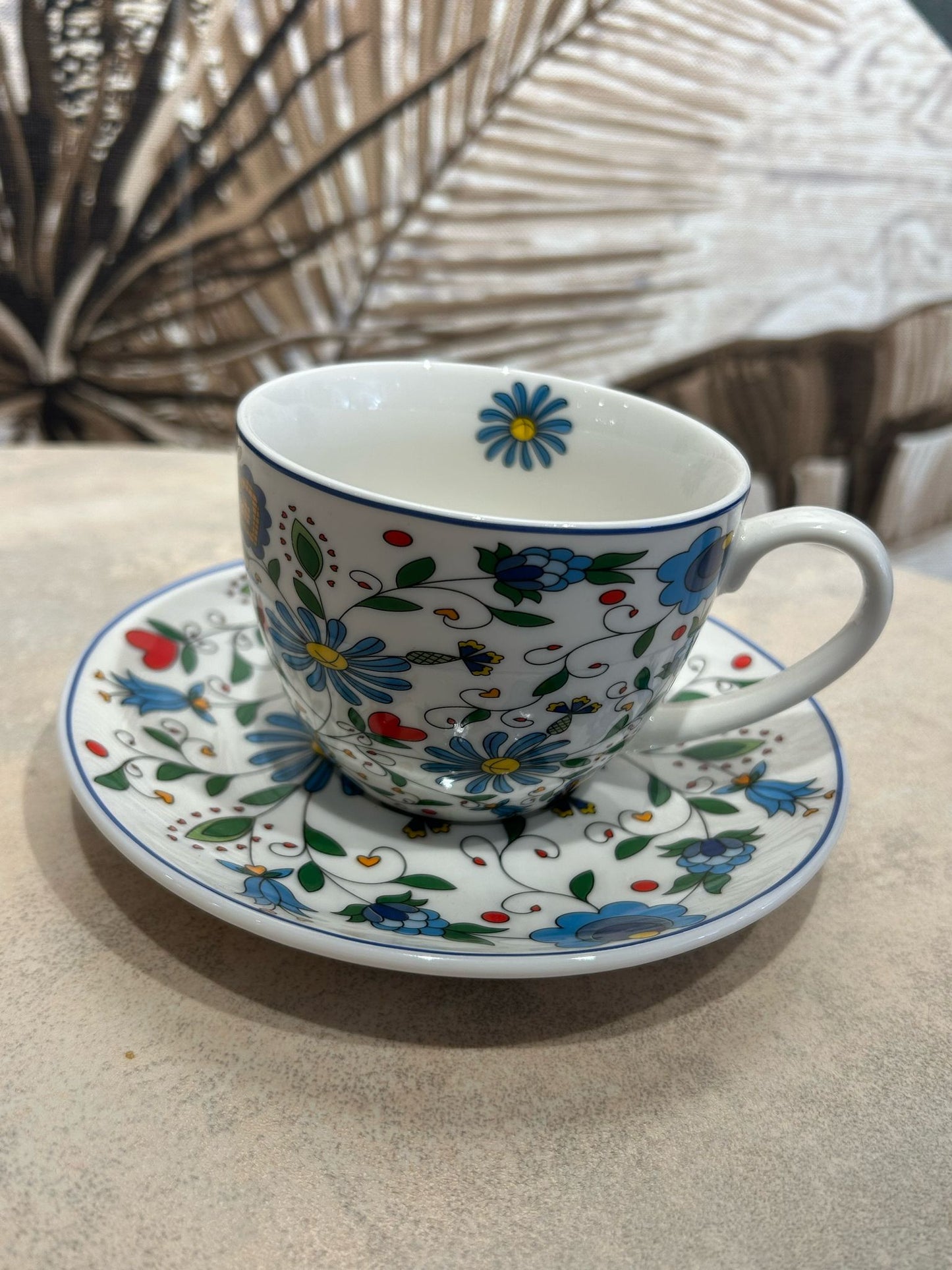 Bleu tea cup and saucer