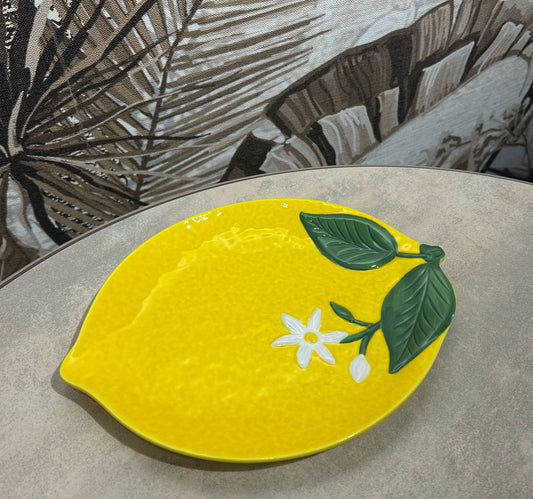 Serving platter FLEURS ET CITRON