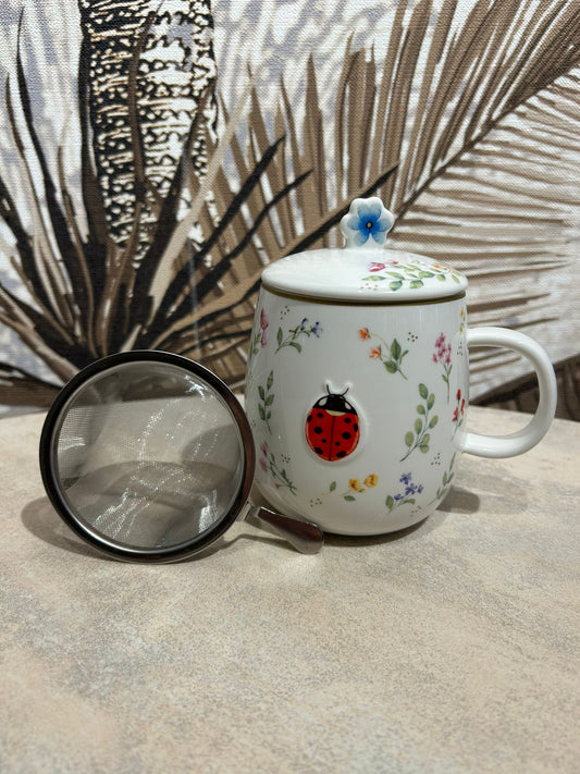 Mug with infuser FANCY GARDEN