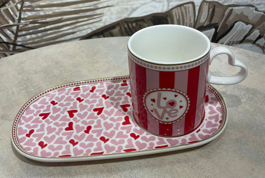 Mug with saucer TRUE LOVE
