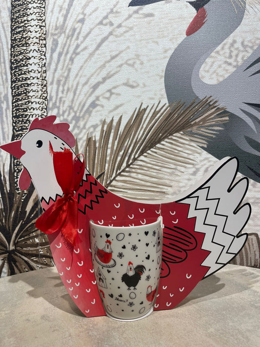 porcelain mug with chickens 4