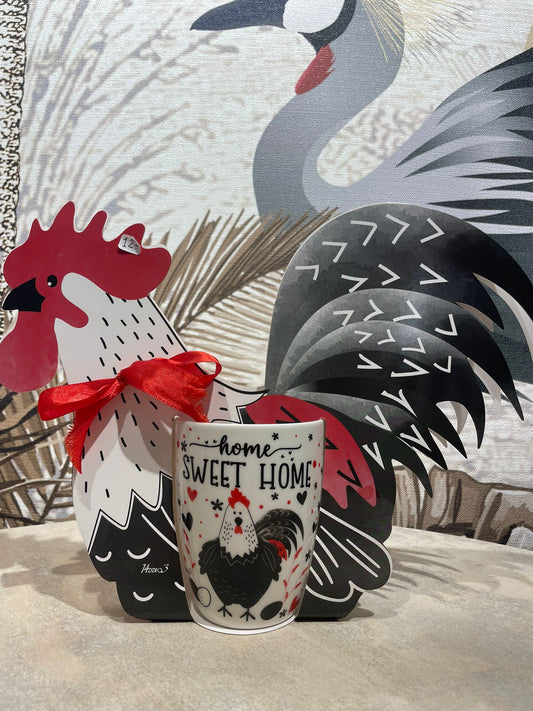 Porcelain mug with chickens 3