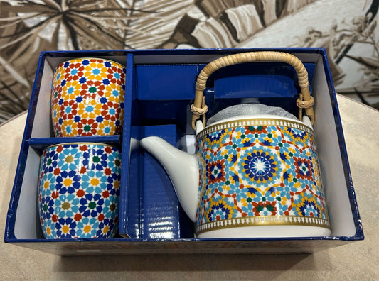 Teapot with 2 cups MARRAKECH