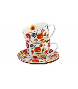 ŁOWICZ ( 2 cup + saucers)