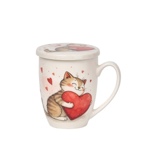 Mug with infuser CAT WITH TOY