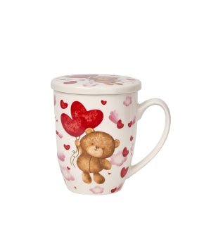 Teddy Bear with Balloons Mug with Infuser