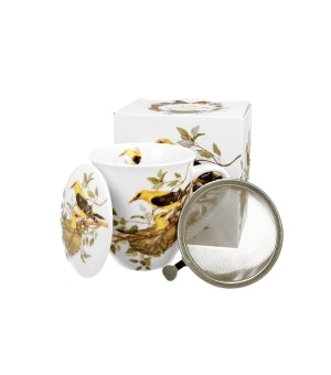 Mug with tea infuser World of Birds EURASIAN GOLDEN ORIOLE