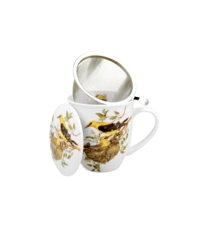 Mug with tea infuser World of Birds EURASIAN GOLDEN ORIOLE