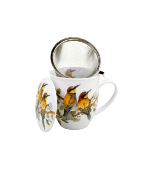 Mug with tea infuser World of Birds EUROPEAN BEE-EATER