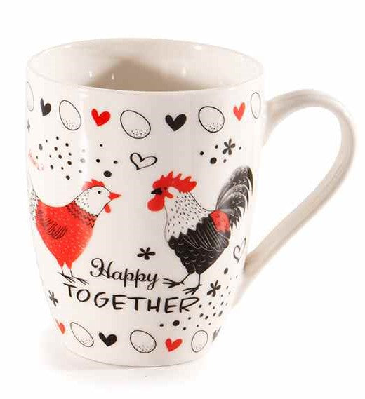 Porcelain mug with chickens 2